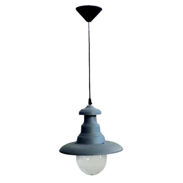 Φωτιστικό Οροφής Μονόφωτο Heronia Pyrofani 26-0046 Grey
