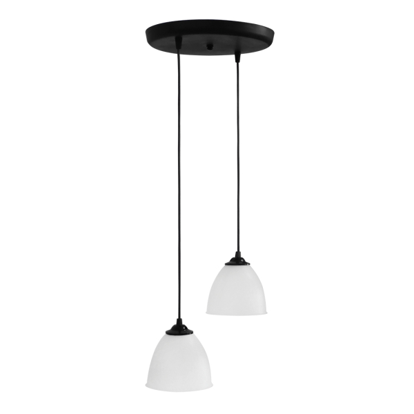 Φωτιστικό Οροφής Δίφωτο Heronia Ovo 35-0032 Black/White