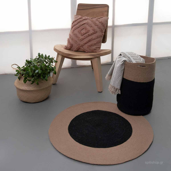 Στρογγυλό Χαλί All Season (Φ140) Palamaiki Roda Black