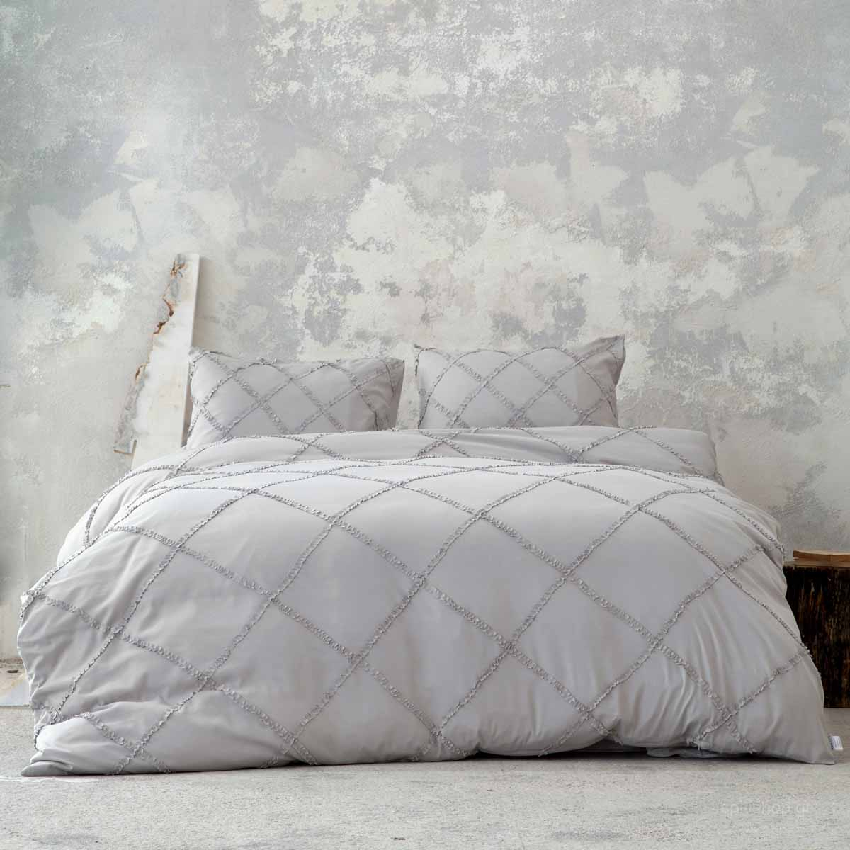 Παπλωματοθήκη Μονή (Σετ 160×240) Nima Bed Linen Sansa Grey