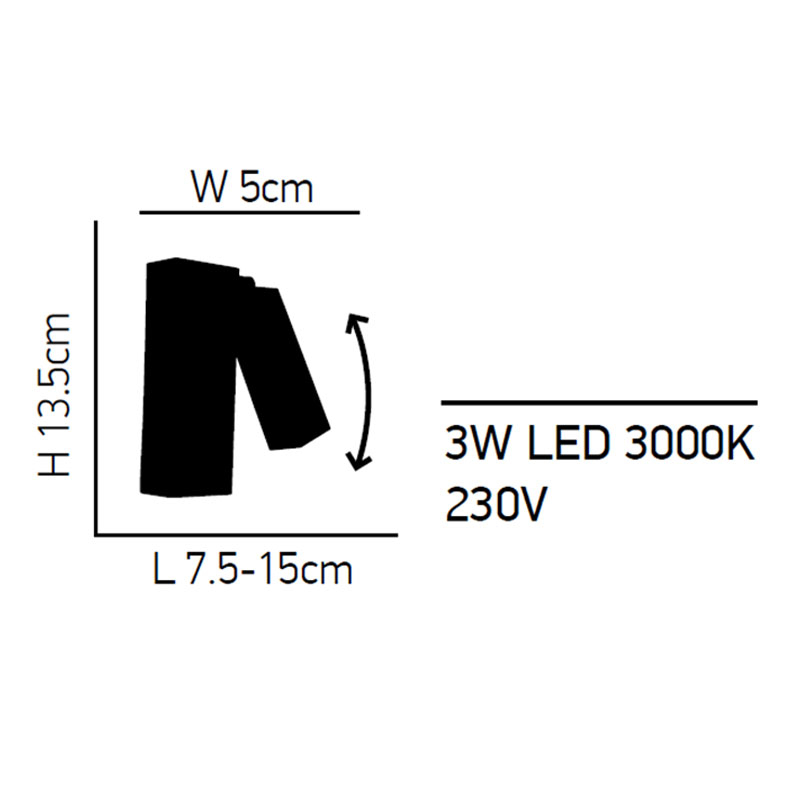 Σποτ Μονόφωτο Led Homelighting Dave 77-3521 Black Copper Home Φωτιστικά Οροφής - Τοίχου Spitishop