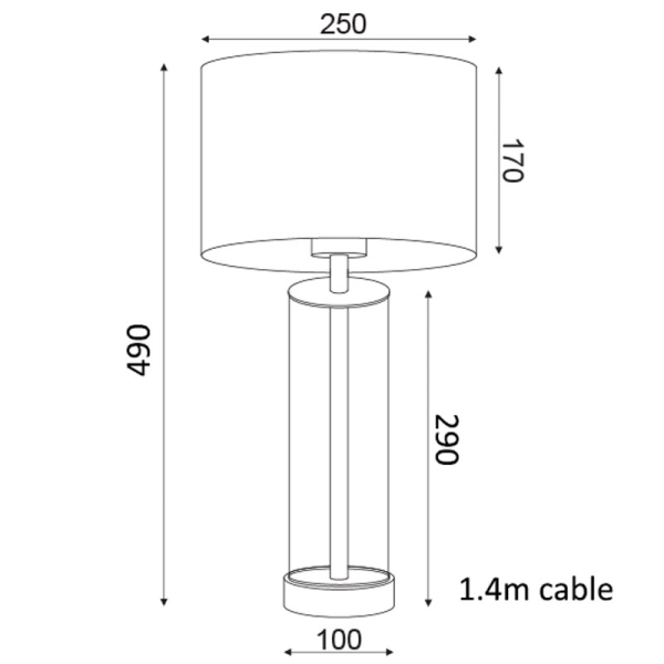 Πορτατίφ Aca Antelino OD90801TWG Brass