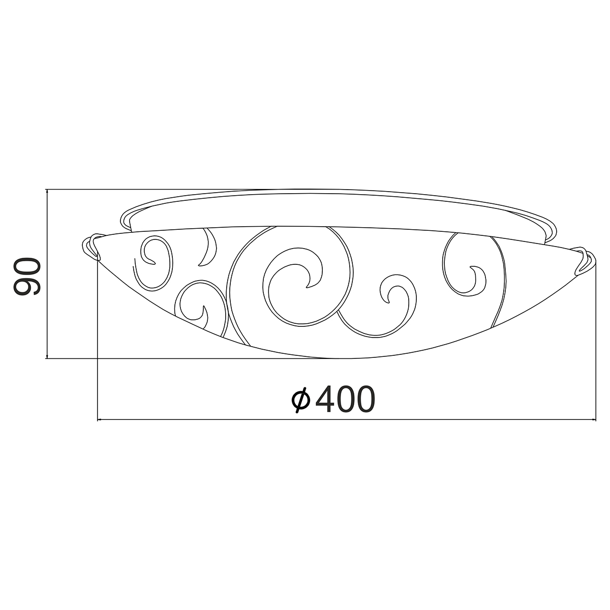 Φωτιστικό Πλαφονιέρα Aca Chaplin Ad994706L White Home Φωτιστικά Οροφής Spitishop