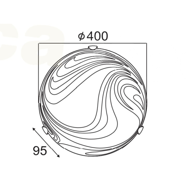 Φωτιστικό Πλαφονιέρα Aca Pelagos XD08400 Sandblast