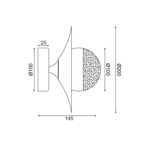 Απλίκα Τοίχου Aca Layla HL4321W20BB Brass