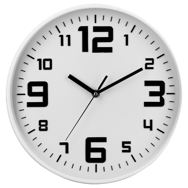 Ρολόι Τοίχου (Φ30) Αθόρυβο A-S White 114555F