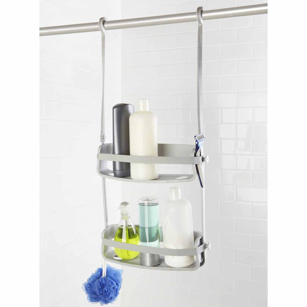 Ραφιέρα Μπάνιου Διπλή Umbra Flex Grey 023460-918