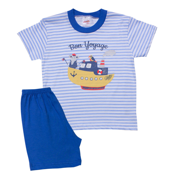 Πιτζάμα Παιδική Καλοκαιρινή Minervakia Captain 61796-550 Μπλε