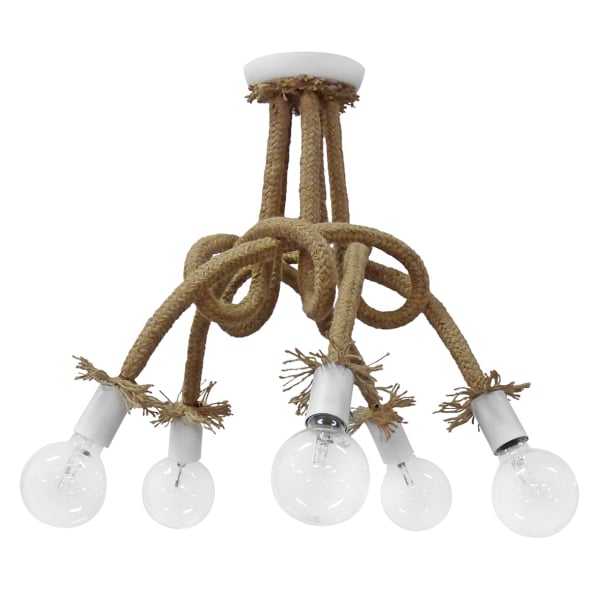 Φωτιστικό Οροφής Πολύφωτο Heronia Plex 01-0233 Rope/White