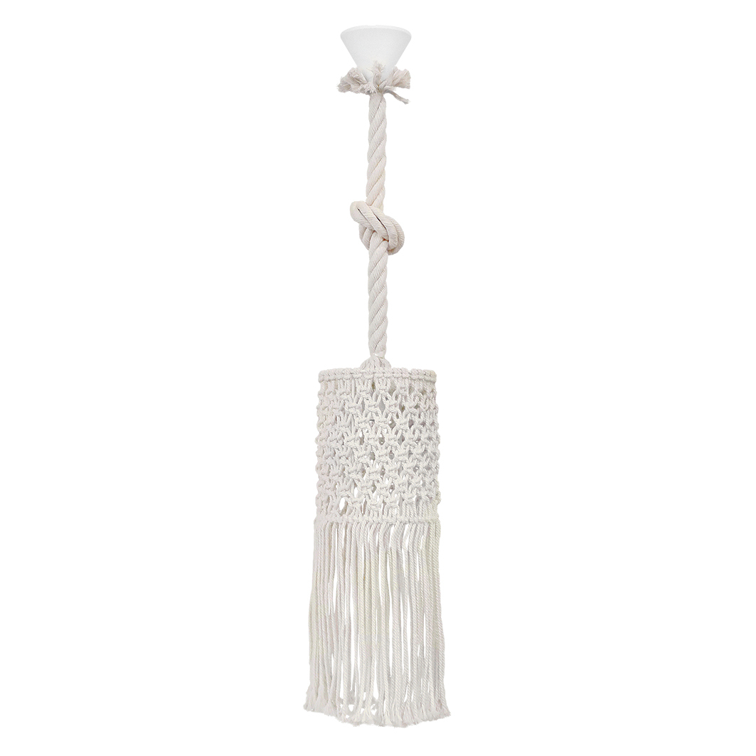 Φωτιστικό Οροφής Μονόφωτο Heronia Macrame 04 Handmade 31-1067 Rope/White