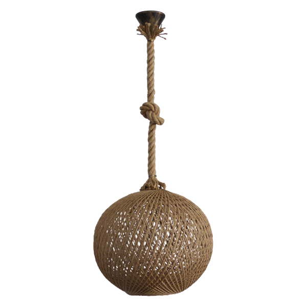 Φωτιστικό Οροφής Μονόφωτο Heronia Silk 31-1150 Rope Natural/Bronze