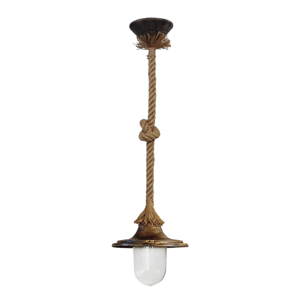 Φωτιστικό Οροφής Μονόφωτο Heronia Aris 31-0505 Rope/Bronze