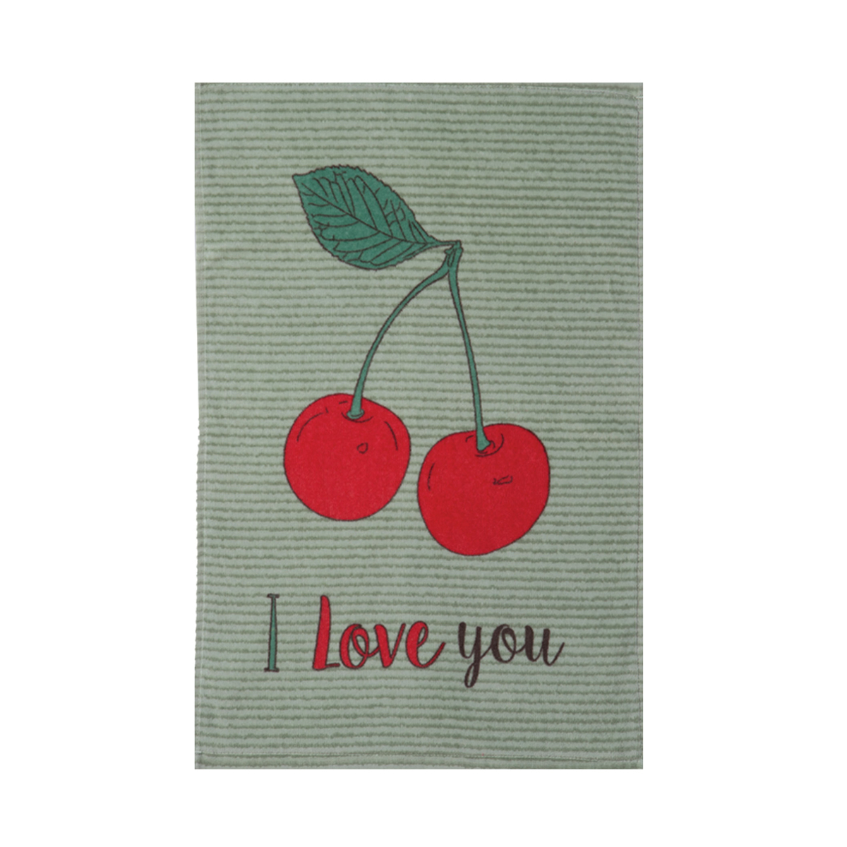 Πετσέτα Κουζίνας Βελουτέ (40×60) Nef-Nef Cherry Love Green
