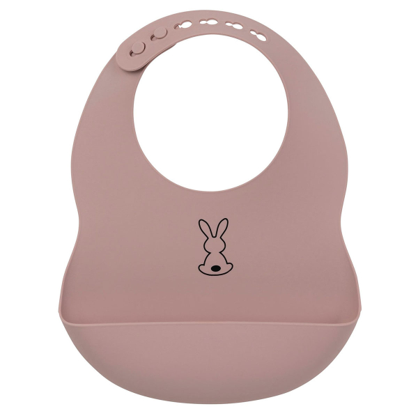 Σαλιάρα Σιλικόνης 0+ Μηνών (20x27) Nattou Pink Ν877046