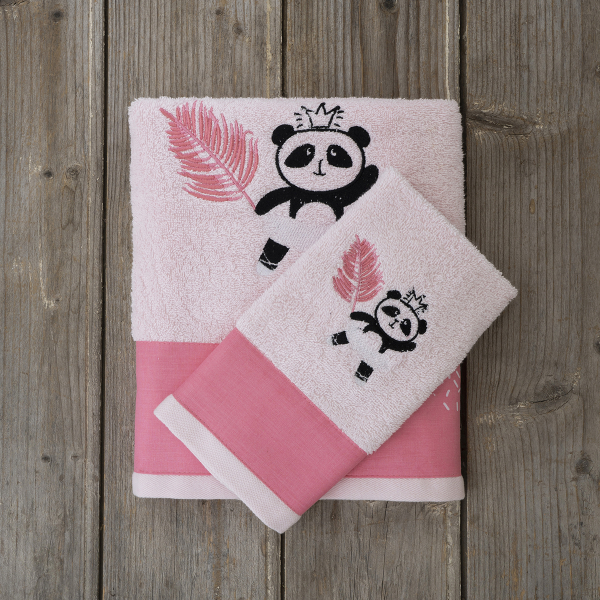 Παιδικές Πετσέτες (Σετ 2τμχ) Kocoon Kids Panda Ballet
