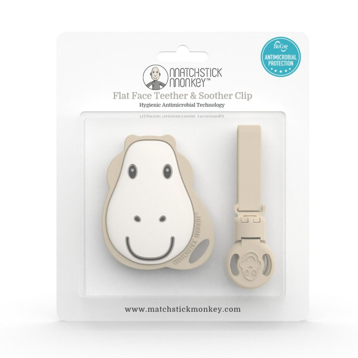 Μασητικό με Κλιπ (Σετ) Matchstick Monkey Soother Clip Flat Teether Giraffe Home Βρεφικά Μασητικά για Μωρά - Οδοντοφυία Spitishop