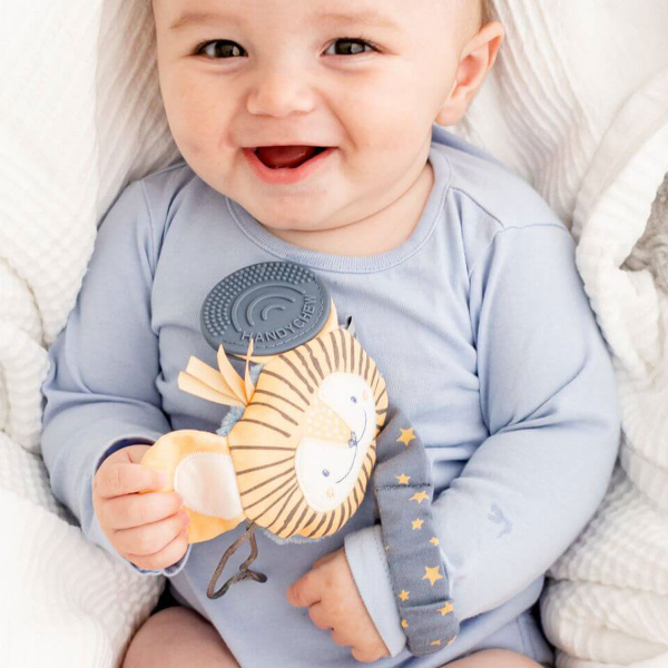 Μαλακό Παιχνίδι Με Ήχο + Μασητικό (14x20) Cheeky Chompers Lion