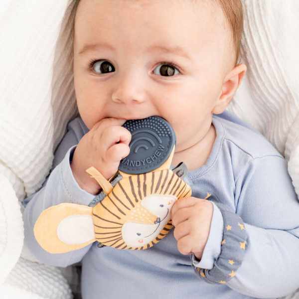 Μαλακό Παιχνίδι Με Ήχο + Μασητικό (14x20) Cheeky Chompers Lion