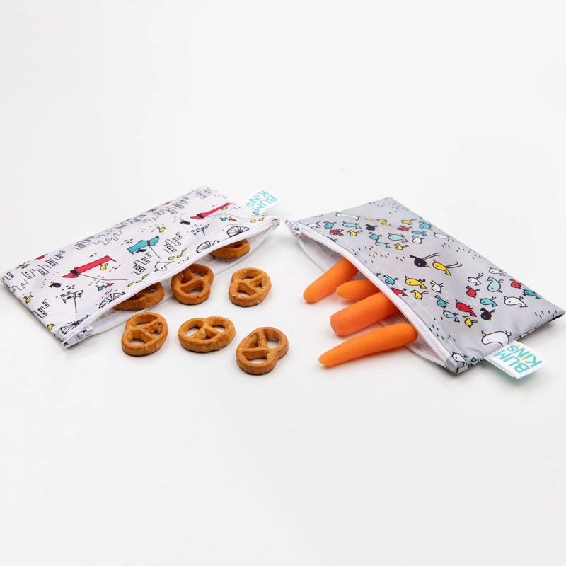 Σακουλάκια Φαγητού Επαναχρησιμοποιούμενα (Σετ 2τμχ 18x9) Bumkins Urban Bird