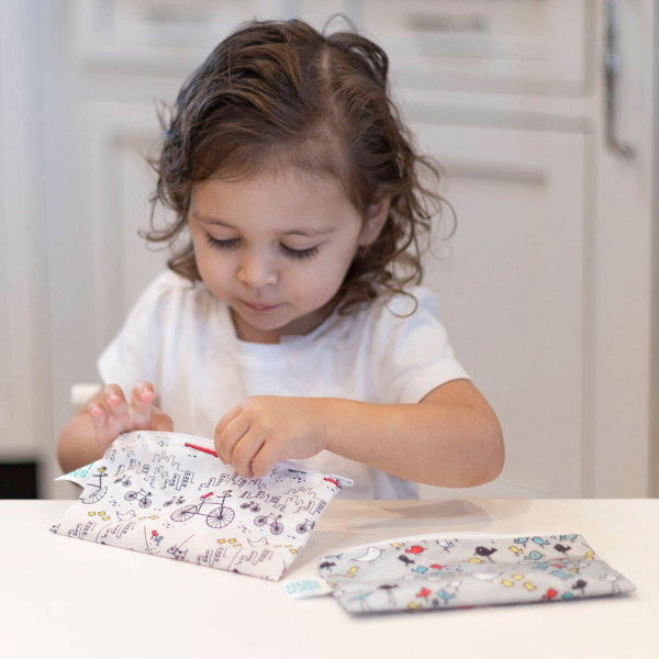 Σακουλάκια Φαγητού Επαναχρησιμοποιούμενα (Σετ 2τμχ 18x9) Bumkins Urban Bird