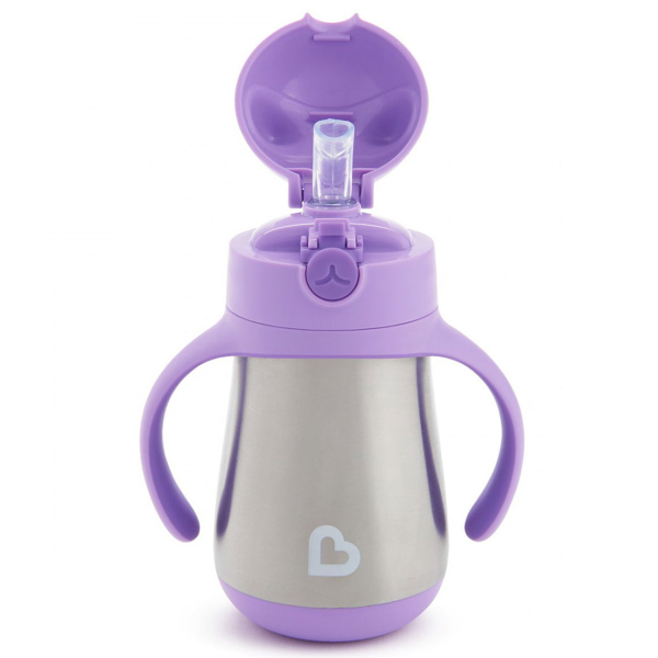 Παγούρι - Θερμός 237ml Με Καλαμάκι Munchkin Cool Cat Purple