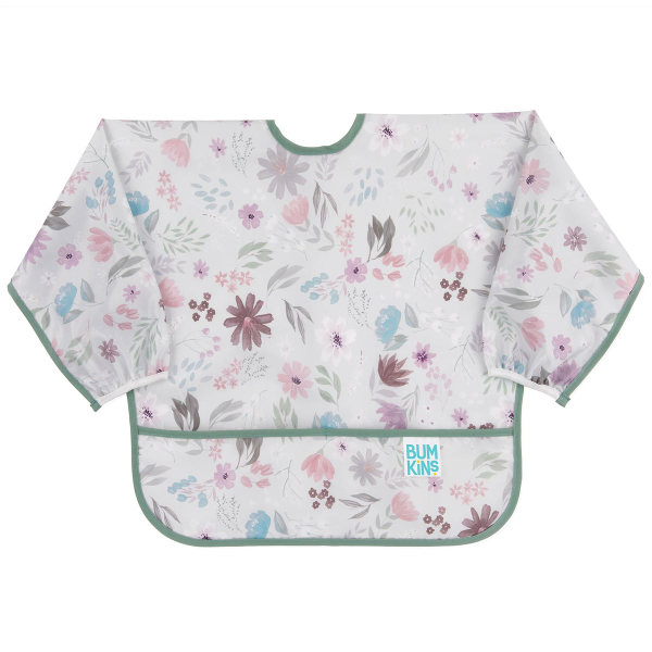 Σαλιάρα Με Μανίκια 6-24 Μηνών (35x33) Bumkins Floral