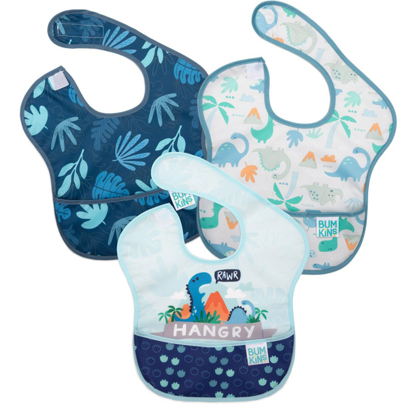 Σαλιάρες 6-24 Μηνών (Σετ 3τμχ) Bumkins Boy Dino