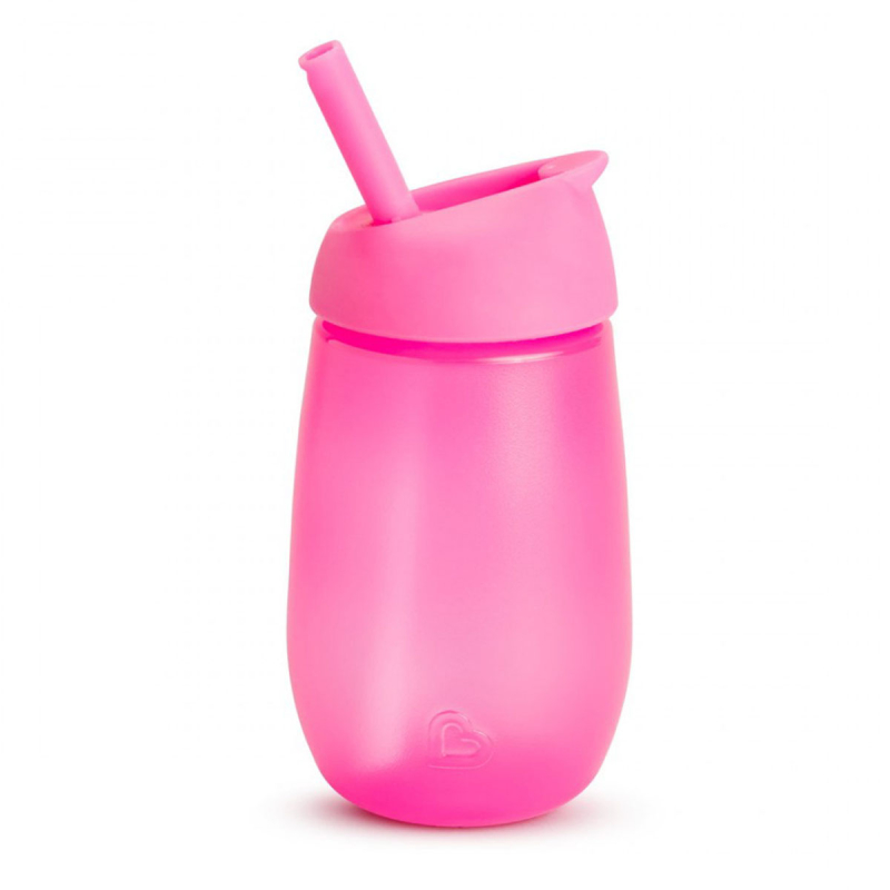 Παγούρι 296ml Με Καλαμάκι Munchkin Simple Clean Straw Cup Pink