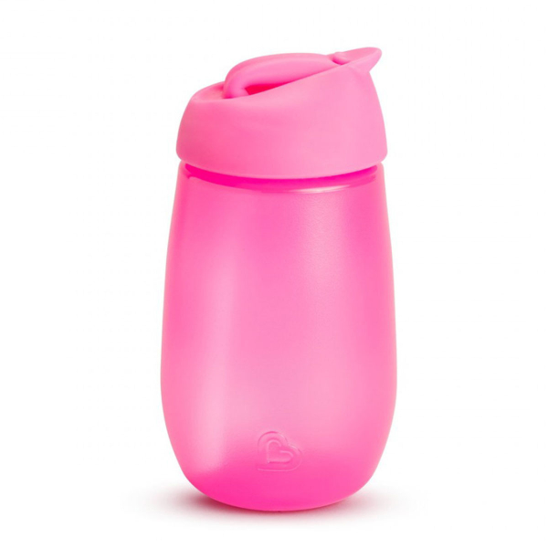 Παγούρι 296ml Με Καλαμάκι Munchkin Simple Clean Straw Cup Pink