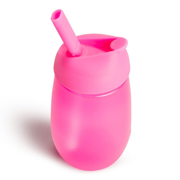 Παγούρι 296ml Με Καλαμάκι Munchkin Simple Clean Straw Cup Pink