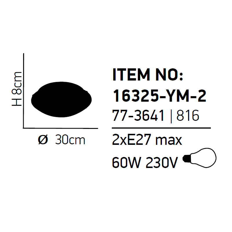 Φωτιστικό Πλαφονιέρα Homelighting Talin 77-3641 White Home Φωτιστικά Οροφής Spitishop