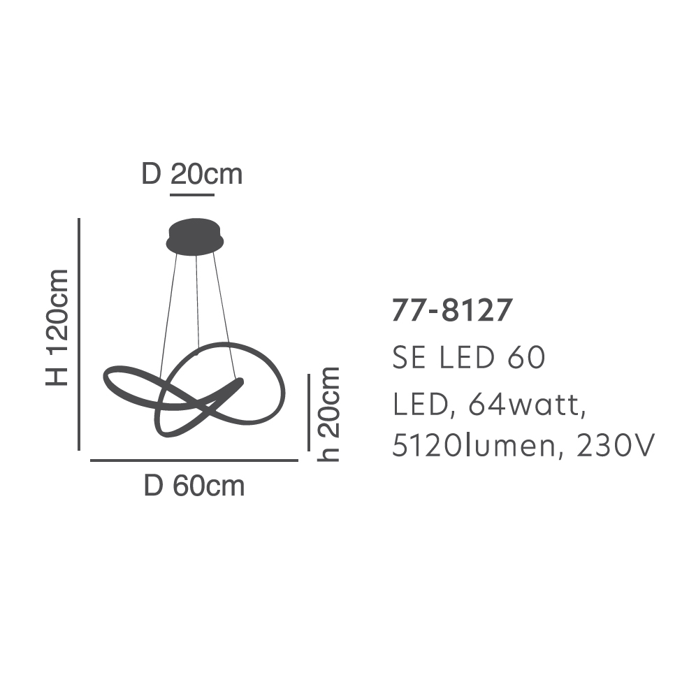 Φωτιστικό Οροφής Led Dimmable Homelighting Malbera 77-8127 Chrome Home Φωτιστικά Spitishop