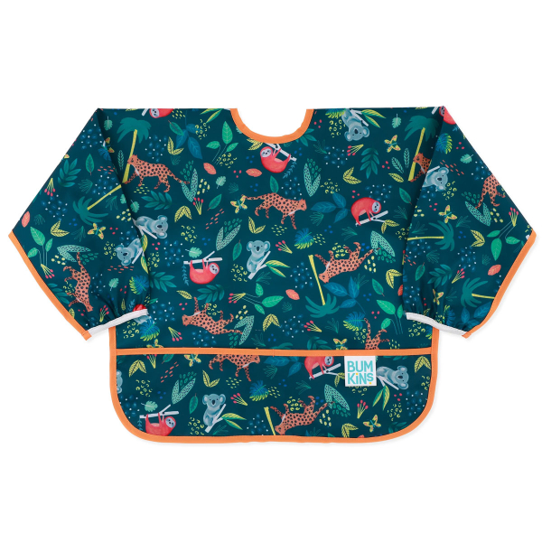 Σαλιάρα Με Μανίκια 6-24 Μηνών (35x33) Bumkins Jungle