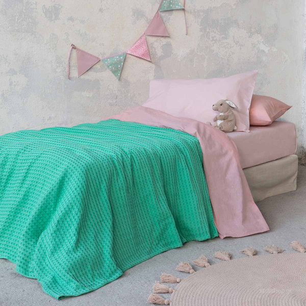 Κουβέρτα Πικέ Μονή Nima Bed Linen Habit Green