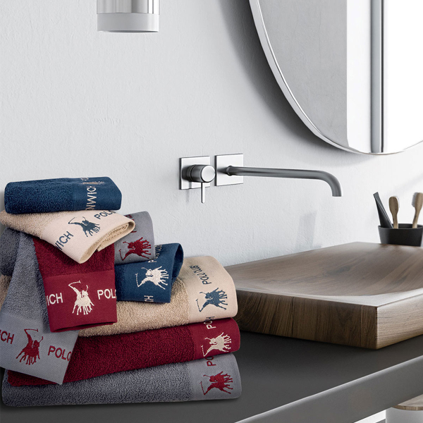 Πετσέτες Προσώπου (Σετ 2τμχ) Greenwich Polo Club 2664 Blue/Ecru 480gsm