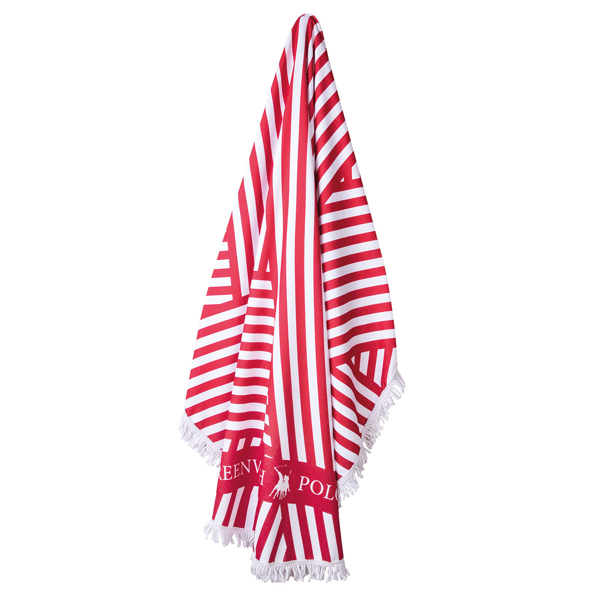 Στρογγυλή Πετσέτα Θαλάσσης Microfiber (Φ150) Greenwich Polo Club 3689 Red Home Πετσέτες Ενηλίκων Spitishop