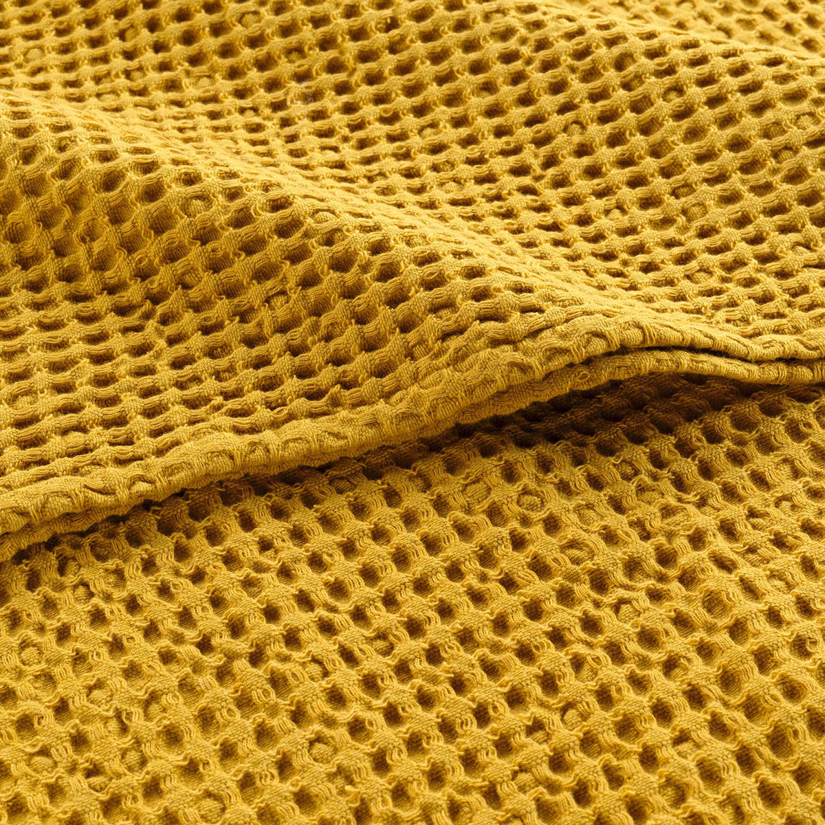 Κουβέρτα Καναπέ (125X150) L-C Gaufrette Jaune 1610059 Home Λευκά Είδη Σαλονιού Κουβέρτες Spitishop