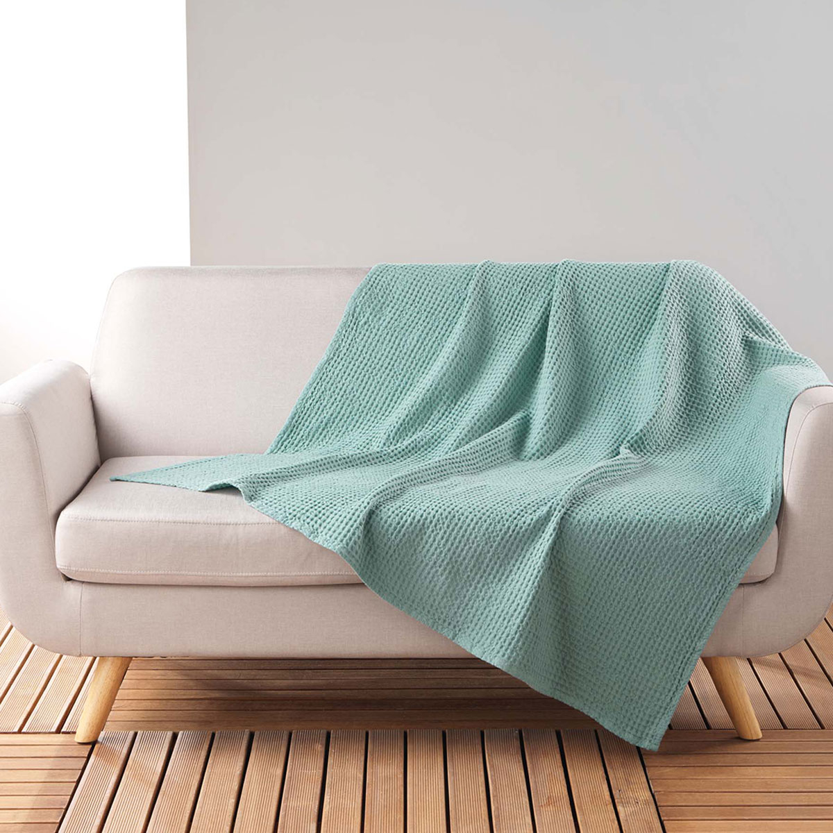 Κουβέρτα Καναπέ (125×150) L-C Gaufrette Celadon 1610060