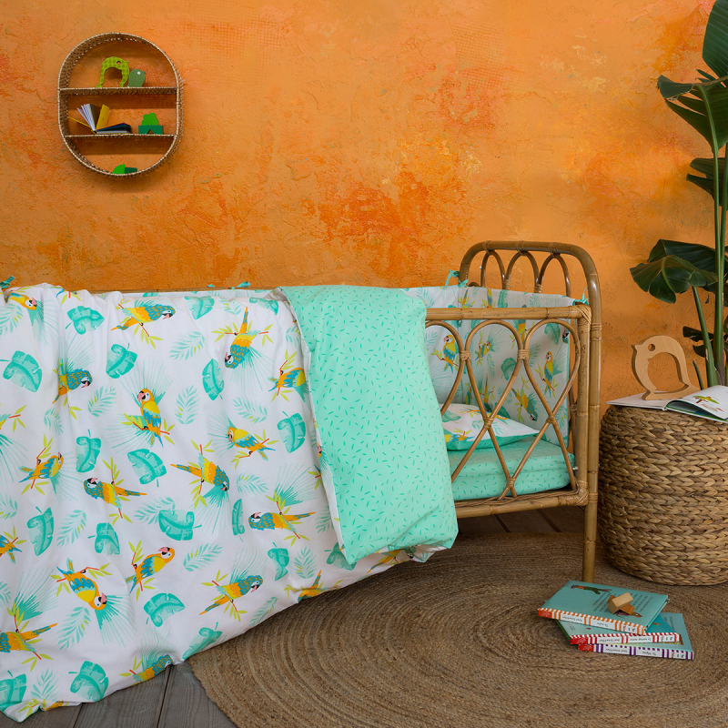 Κουβερλί Κούνιας (100x140) 2 Όψεων Nima Baby Macaw