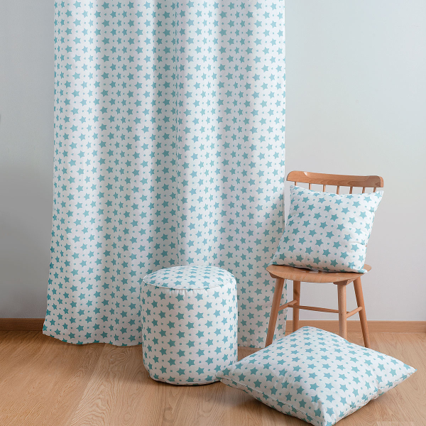 Πούφ (Φ40x45) Ravelia Rumba Ciel