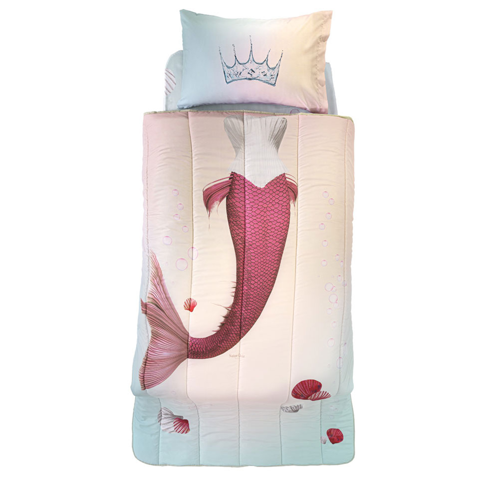 Πάπλωμα Μονό (Σετ 160X220) Saint Clair Mermaid Home Παιδικά Λευκά Είδη Παπλώματα Spitishop