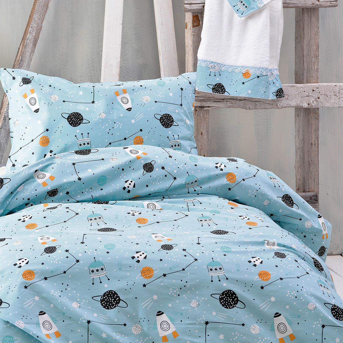 Κουβερλί Μονό (Σετ 160x240) Rythmos Symbol Astroworld φωτογραφία