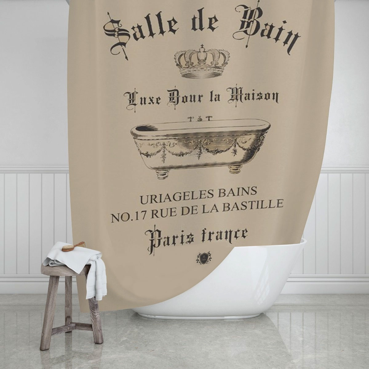 Κουρτίνα Μπάνιου (180×200) Με Κρίκους Estia Salle De Bain 02-6525 133250