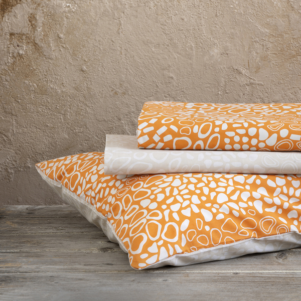 Σεντόνια Μονά (Σετ) Nima Bed Linen Mamba Deep Orange