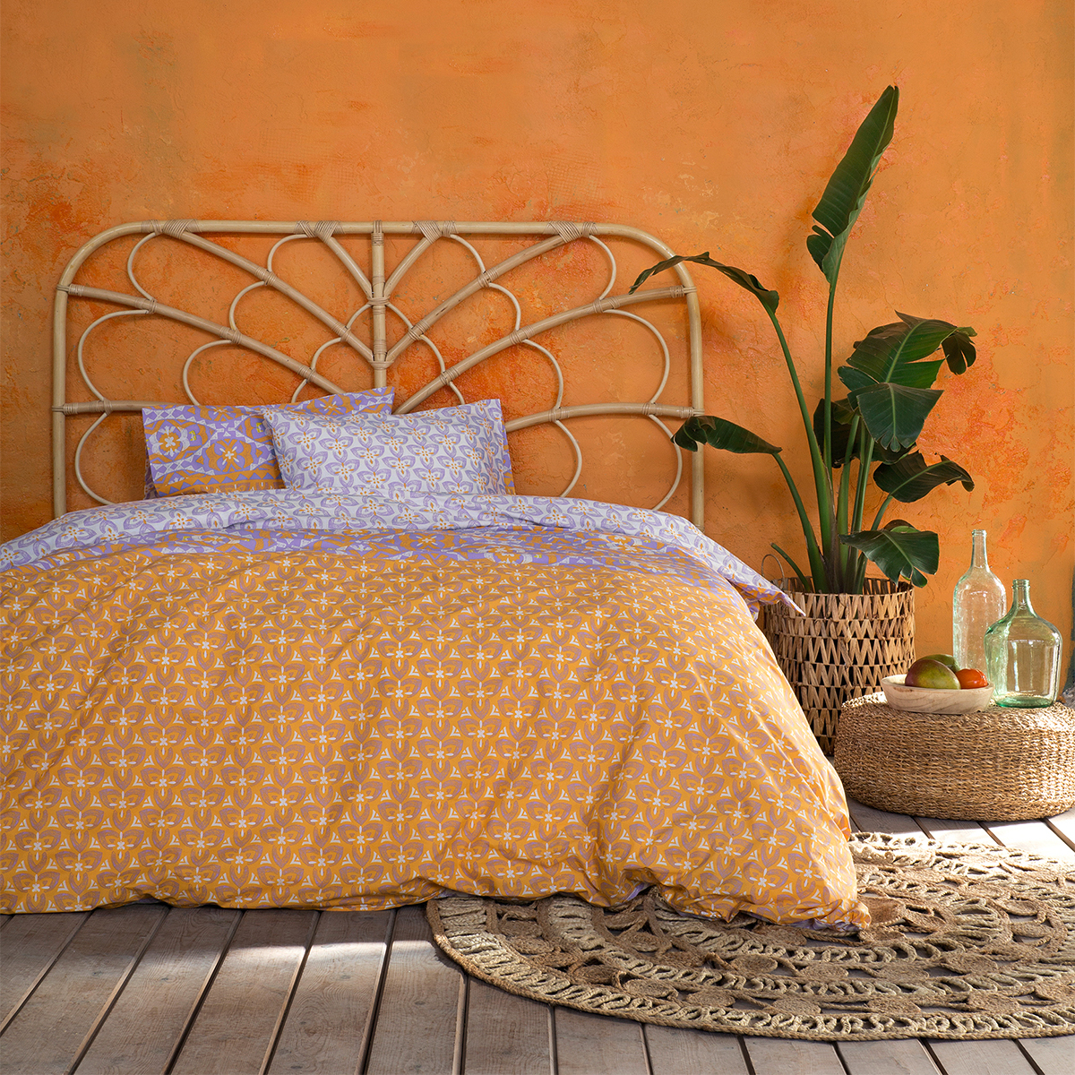 Σεντόνια Υπέρδιπλα (Σετ 220×260) Nima Bed Linen Imane Deep Orange