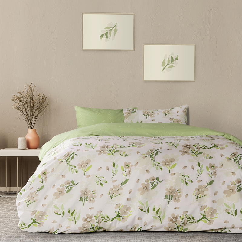 Σεντόνια Μονά (Σετ) Kocoon Flor Beige