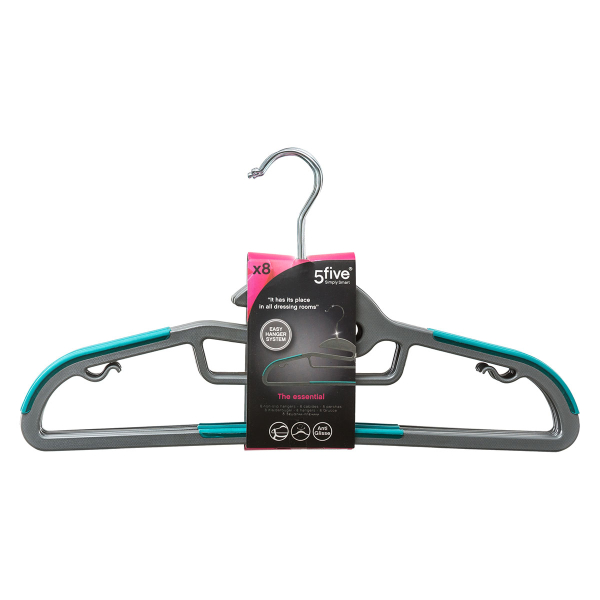 Κρεμάστρες Ρούχων (Σετ 8τμχ) F-V Bimat Turquoise 151576