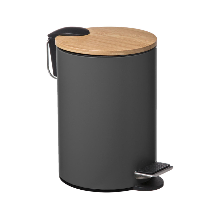 Κάδος Απορριμμάτων Μπάνιου (Φ17x24) F-V 3lt Trio Grey 174572A