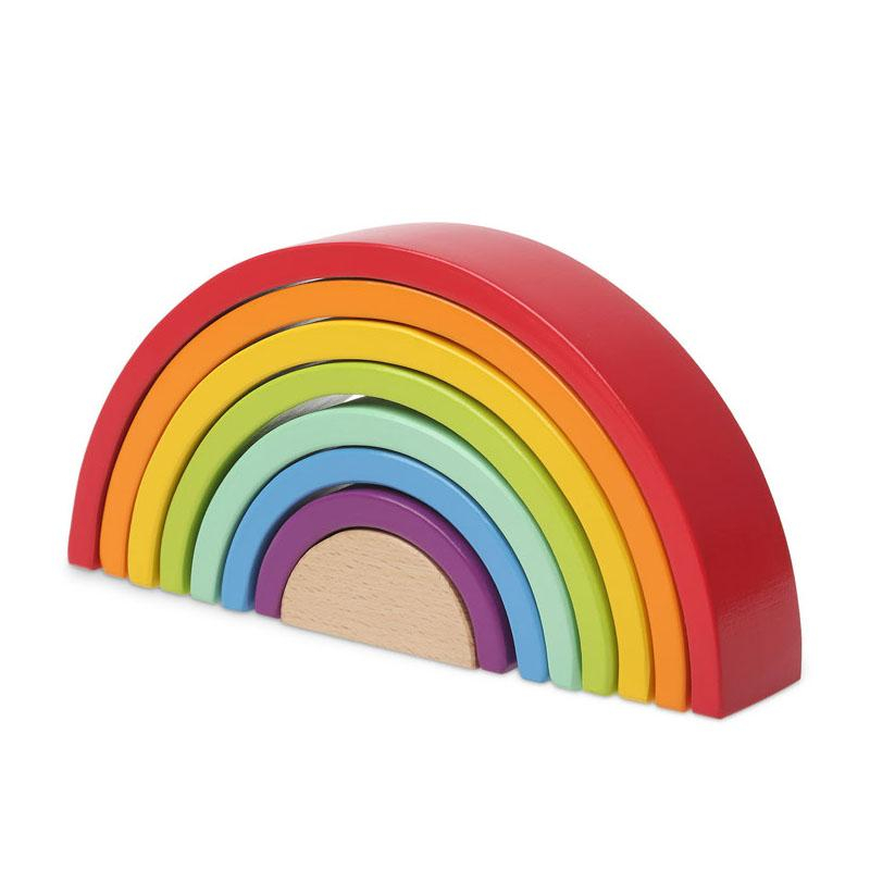 Ξύλινη Πυραμίδα Στοίβαξης Kiokids Ουράνιο Τόξο 3112