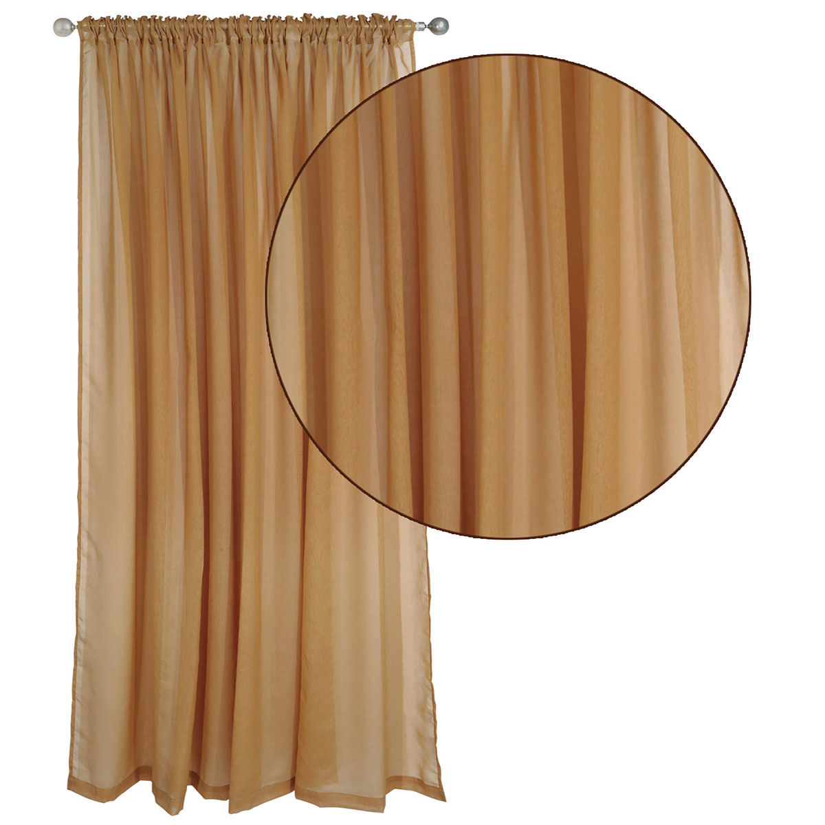 Κουρτίνα (300X270) με Τρέσα Das Home Organza 2195 Ochra Κουρτίνες Σαλονιού Spitishop